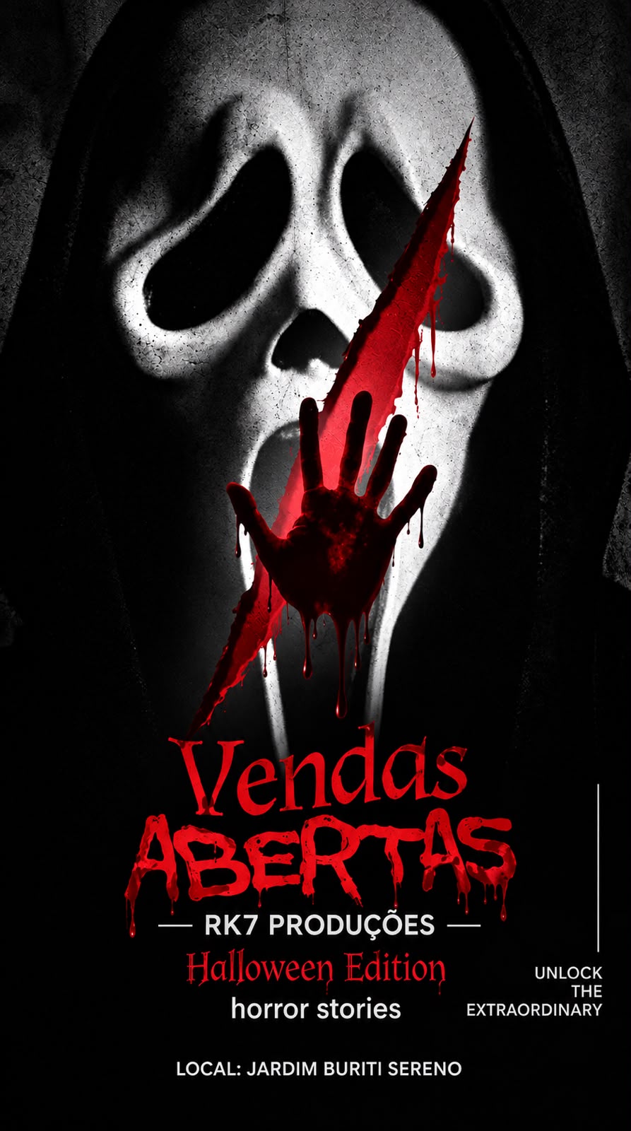 Flyer Halloween Edition, horror stories, RK7 Produções